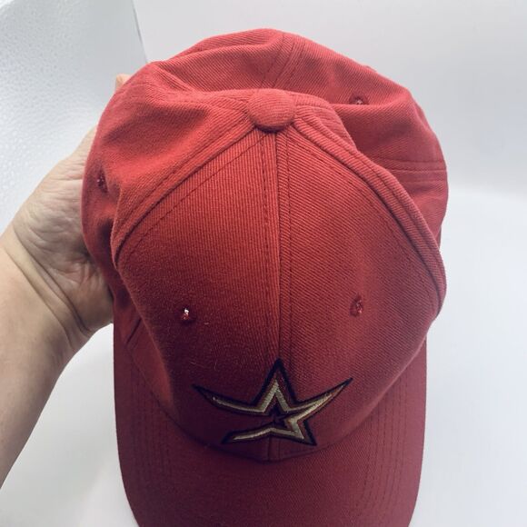 Vintage Houston Astros Twin Enterprise MLB Red Strapback Hat - Picture 5 of 10